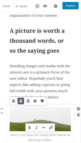 Gutenberg na urządzenia mobilne